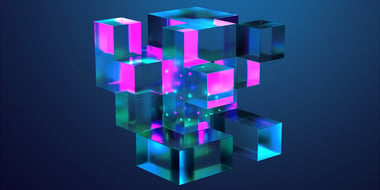 futuristic 3-d cubes stacked