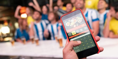 sports betting app on smart phone